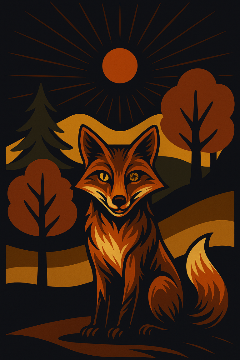 Darstellung dient der Dekoration und zeigt: Grafikdesign Fuchs